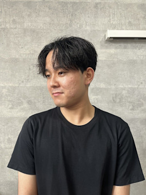 フェザーパーマセンターパートスパイラルパーマセンター分け
