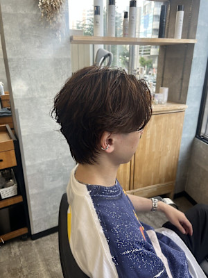 ツイストスパイラルアップバングツイストスパイラルパーマ