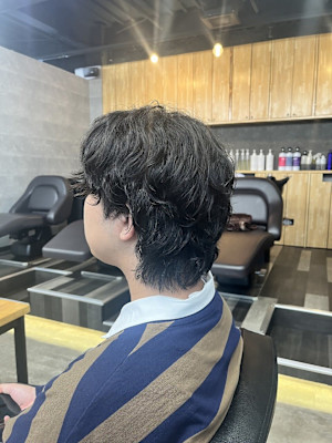スパイラルパーマセンター分けニュアンスパーマシャドウパーマ
