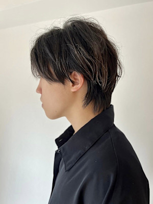 【soy-kufu】MEN'S HAIRウルフヘアアッシュブ