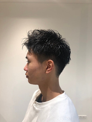 【soy-kufu】MEN'S HAIRショートパーマアッシ