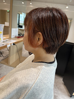 20代30代40代似合わせカットイメチェンオレンジインナーカ