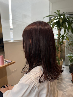 20代30代40代似合わせカットイメチェンピンクブラウン