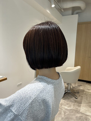 大人可愛い◎20代30代40代シアーカラーコンパクトボブ
