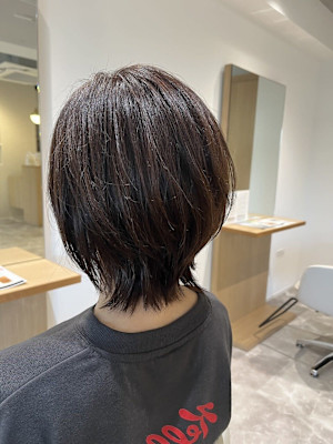 大人可愛い◎20代30代40代シアーカラー毛先カールミディア