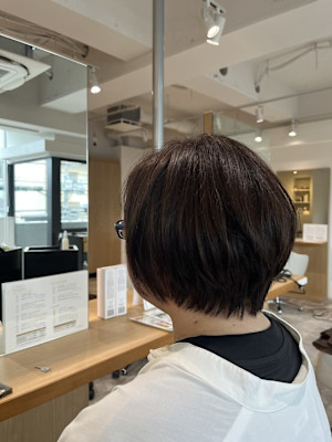 大人可愛い◎20代30代40代シアーカットアッシュショートヘ