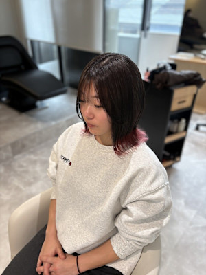レディース 20代30代40代◎似合わせカット/毛先カラーボ