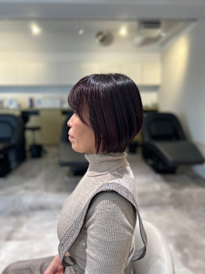 大人可愛い20代30代40代イメチェンボブニュアンスカラーピ