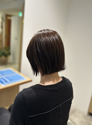 タッセルボブショートボブミディアムボブグレージュショート