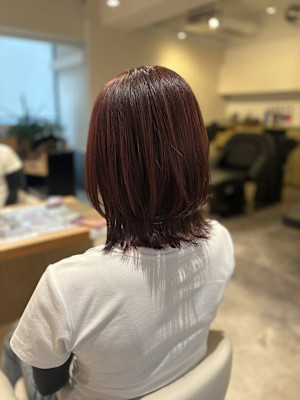 20代30代40代◎似合わせカットくびれヘアピンクブラウン