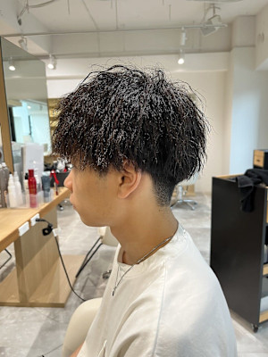 20代30代40代◎似合わせブルーブラック刈り上げセンターパ