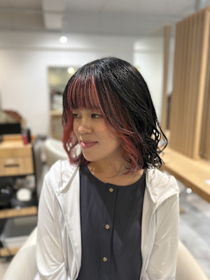 20代30代40代◎似合わせカットフェイスフレーミングピンク