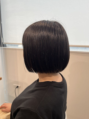 20代30代40代◎似合わせカット艶感暗めカラータイトボブ