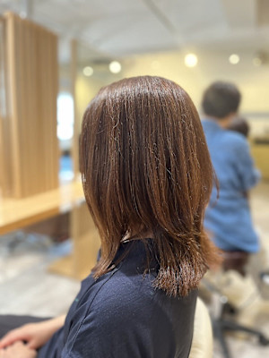 20代30代40代◎似合わせカットココアベージュ小顔クラゲヘ