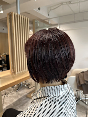 20代30代40代◎似合わせカット小顔見せレッドココアベージ