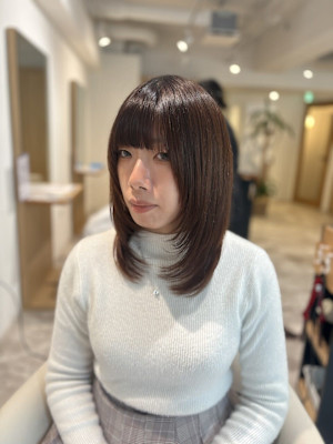 レディース20代30代40代◎似合わせカットココアベージュ