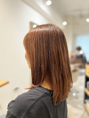 20代30代40代◎似合わせカット小顔ココアベージュセミロン