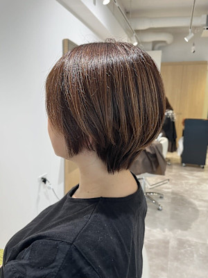 20代30代40代◎似合わせカットココアベージュ小顔ショート