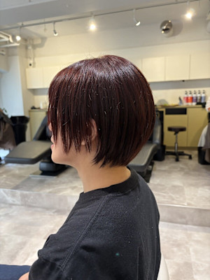 20代30代40代◎似合わせカットレッドココアベージュ小顔シ