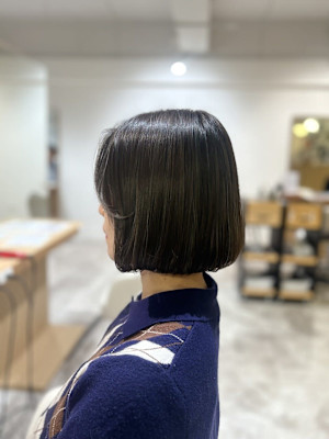 20代30代40代◎似合わせカットオリーブグレーハイライトボ
