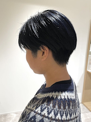 【soy-kufu】MEN'S HAIRネイビーアッシュブラ
