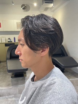 【soy-kufu】MEN'S HAIRアッシュブラックボブ