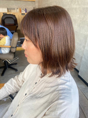 20代30代40代◎イメチェン似合わせカットベージュハッシュ