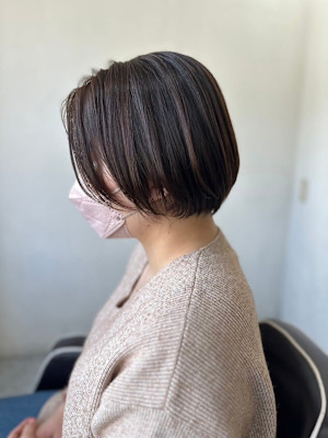 大人可愛い◎イメチェン似合わせカット　ダークアッシュ
