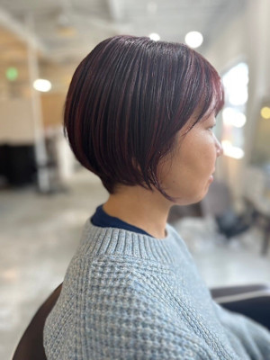 大人可愛い◎イメチェン似合わせカット◎ダークアッシュ