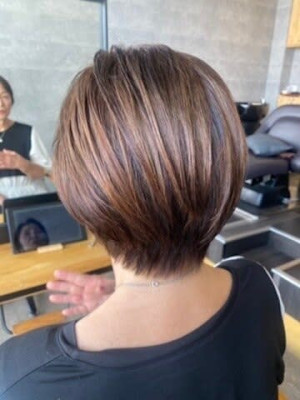 大人可愛い◎似合わせカットイメチェンフルバングショート