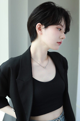 大人可愛い◎似合わせカットイメチェンフルバングショート