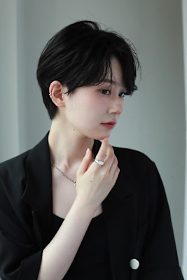大人可愛い◎似合わせカットイメチェンフルバングショート