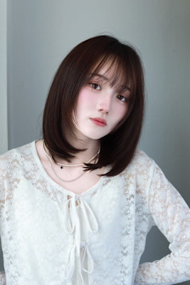 大人可愛い◎似合わせカットイメチェンフルバングショート
