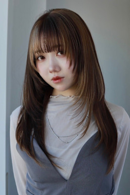 大人可愛い◎似合わせカットレッドブラウンロング