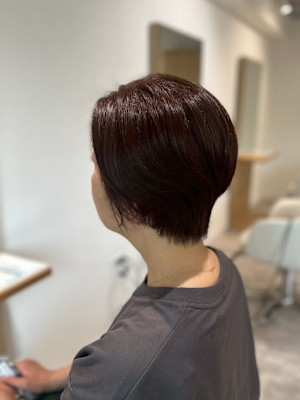 大人可愛い◎似合わせカットイメチェンチェリーブラウン
