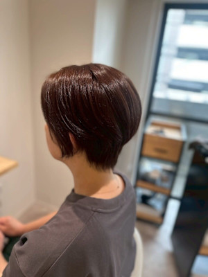 大人可愛い◎似合わせカットイメチェンチェリーブラウン