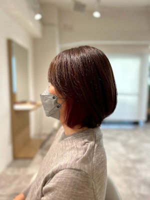 20代30代40代◎チェリーブラウン似合わせカットボブスタイ