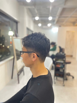 20代30代40代似合わせカットブルーブラックスパイキーショ