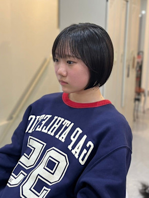 20代30代40代顎ラインボブダークアッシュ丸みボブきりっぱ
