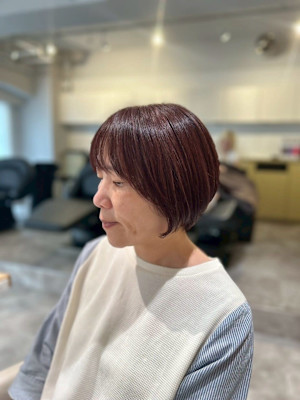 大人可愛い◎似合わせカットイメチェンフルバングショート
