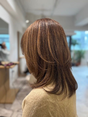 20代30代40代◎似合わせカット×白髪ぼかしハイライト