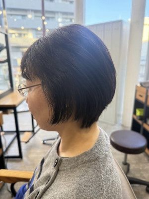 20代30代40代ナチュラルチェリーブラウンショート