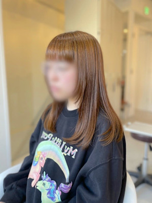 20代30代40代◎ハイライトカラーアプリコットオレンジ