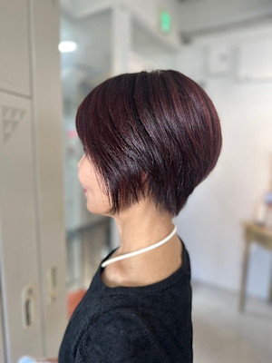 20代30代40代◎くびれヘアショートアプリコットオレンジブ