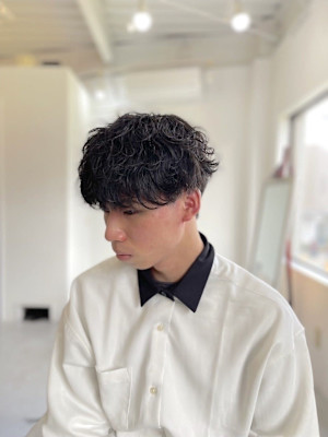 20代30代40代◎ブルーブラックサーフカールマッシュ