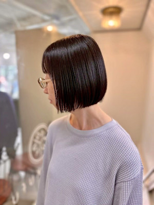 20代30代40代◎似合わせカット暗めカラー切りっぱなしボブ