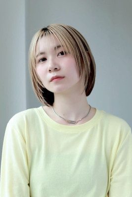 20代30代40代イメチェン似合わせカットハイトーンボブ