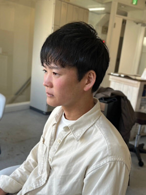 20代30代40代イメチェン似合わせカットフェザーパーマ黒髪