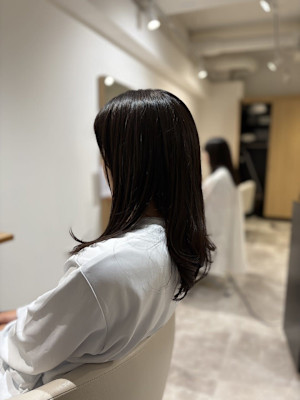20代30代40代◎似合わせカット小顔レイヤー黒髪ロング