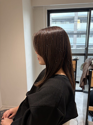 20代30代40代◎似合わせカット小顔ココアベージュ艶ロング